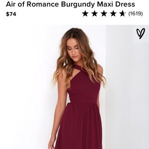 Air of Romance Burgundy Maxi Dress